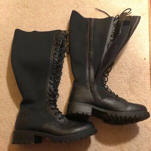 Combat zipper Boots